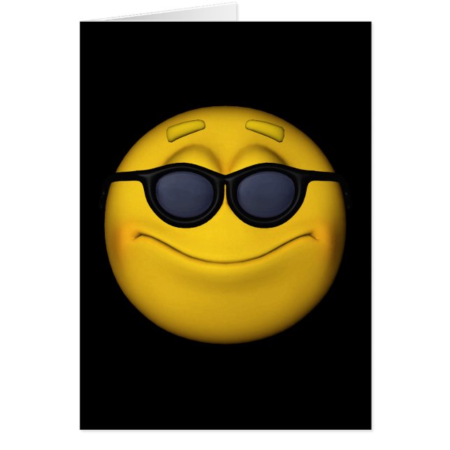 Cartão Cara legal com óculos de sol (Frente)