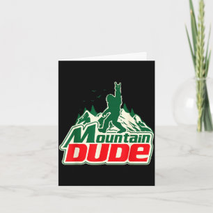Cartão Cara montanhista de hiking gráfico engraçado de mo