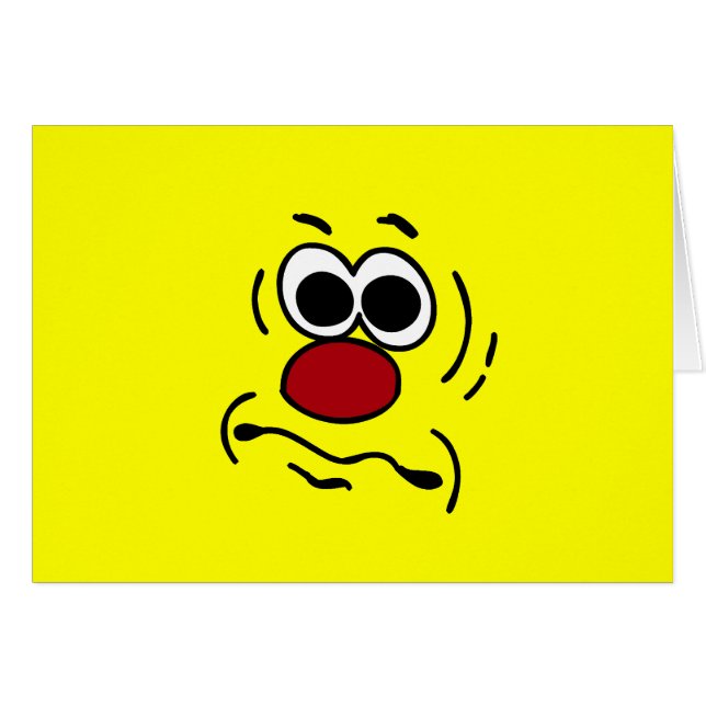 Cartão Cara muda Grumpey (Frente horizontal)