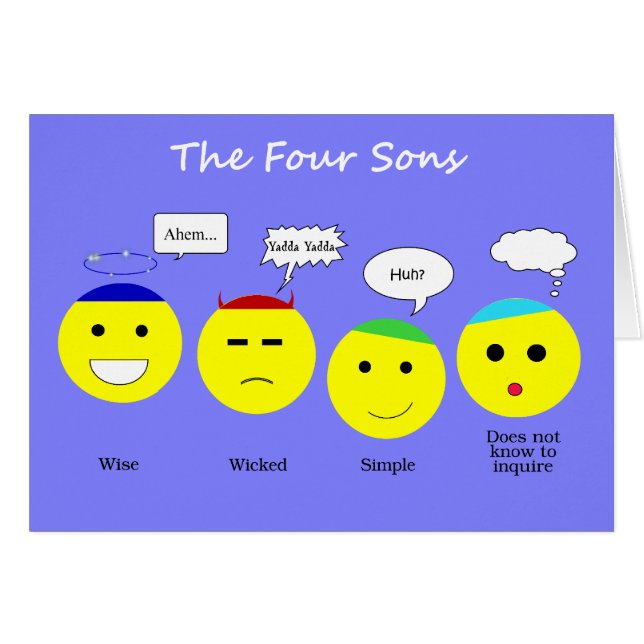 Cartão [Cara] Pesach feliz (Frente Horizontal)