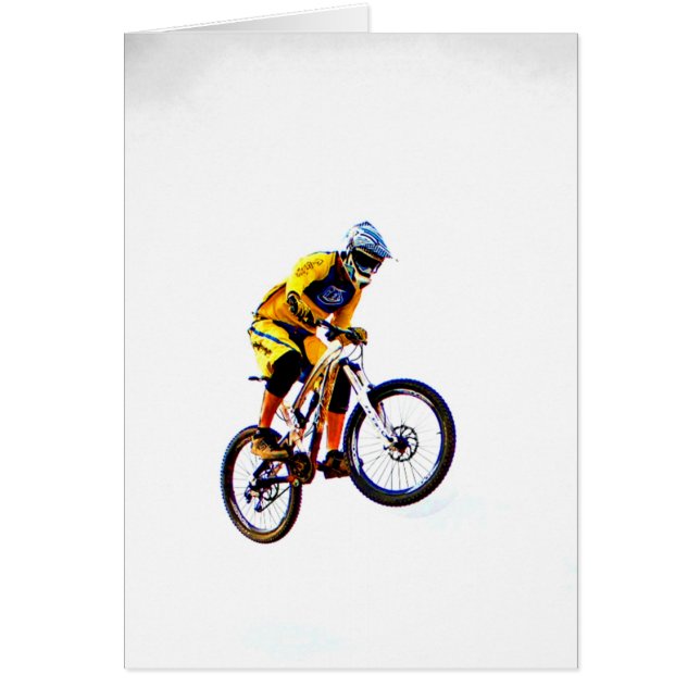 Cartão cara que desafia bravamente biking da montanha de (Frente)