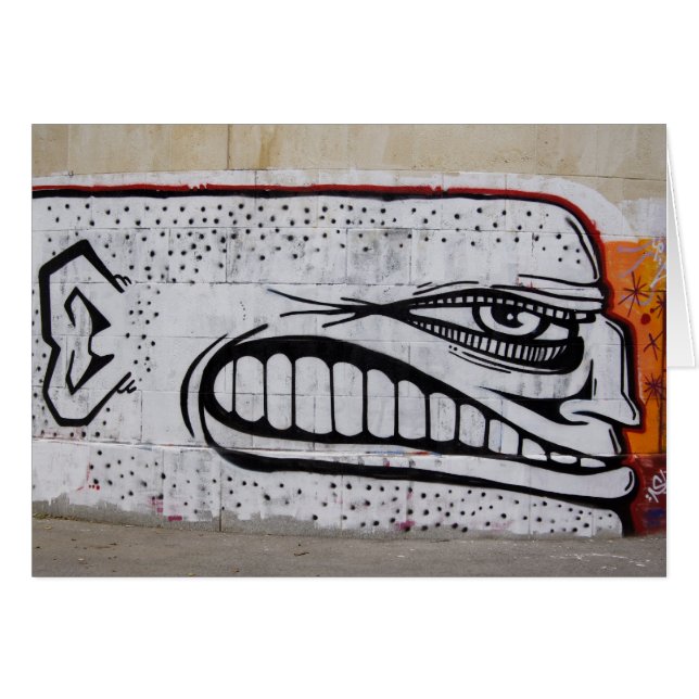 Cartão Cara zangada (Frente Horizontal)