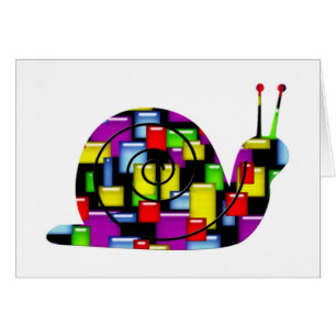 Cartão caracol mosaico