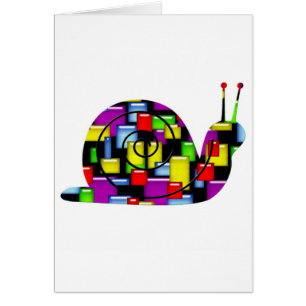 Cartão caracol mosaico