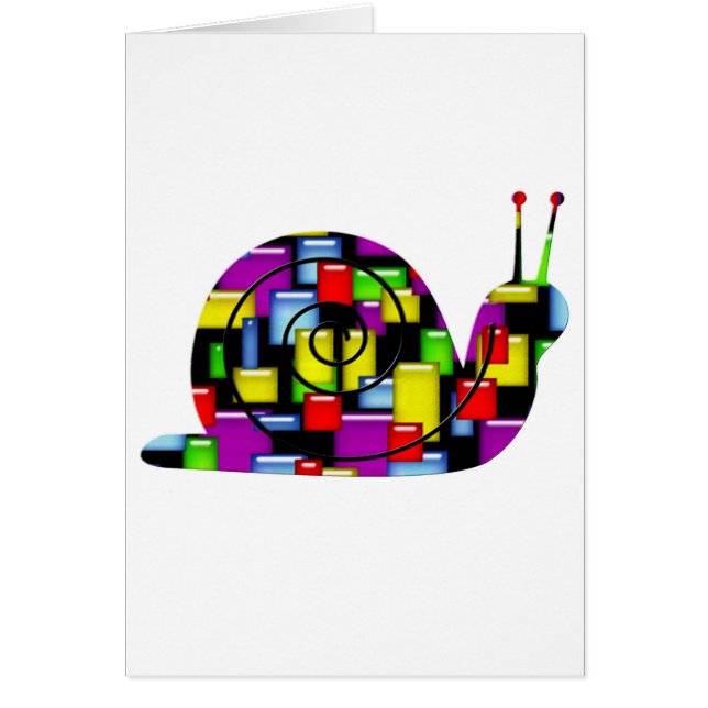 Cartão caracol mosaico (Frente)