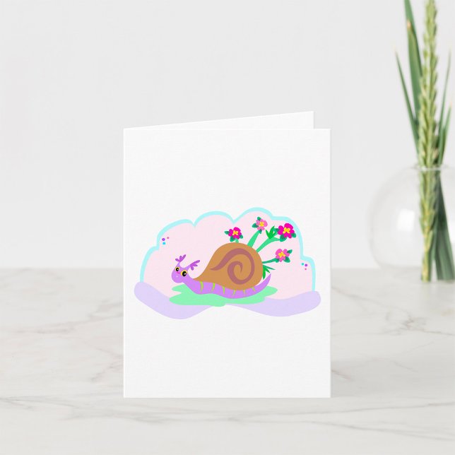 Cartão Caracol Roxo com Flor na Concha (Criador carregado)