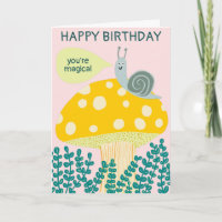 Caracol Whimsical no Mágico Cogumelo PERSONALIZADO