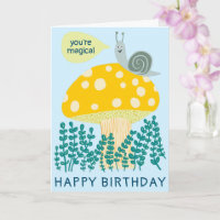 Caracol Whimsical no Mágico Cogumelo PERSONALIZADO