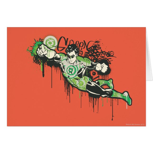 Cartão Caractere de Grafite Lanterna Verde (Frente Horizontal)