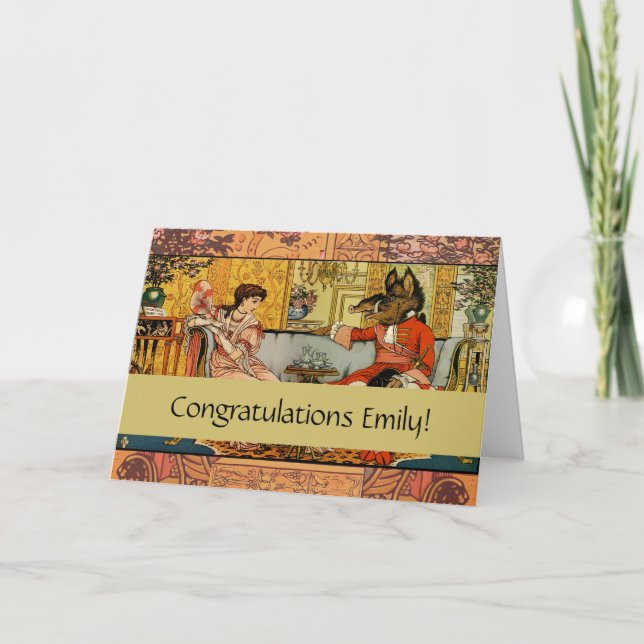 Cartão Caracteres de Contorno de Fada Clássica da Besta (Frente)