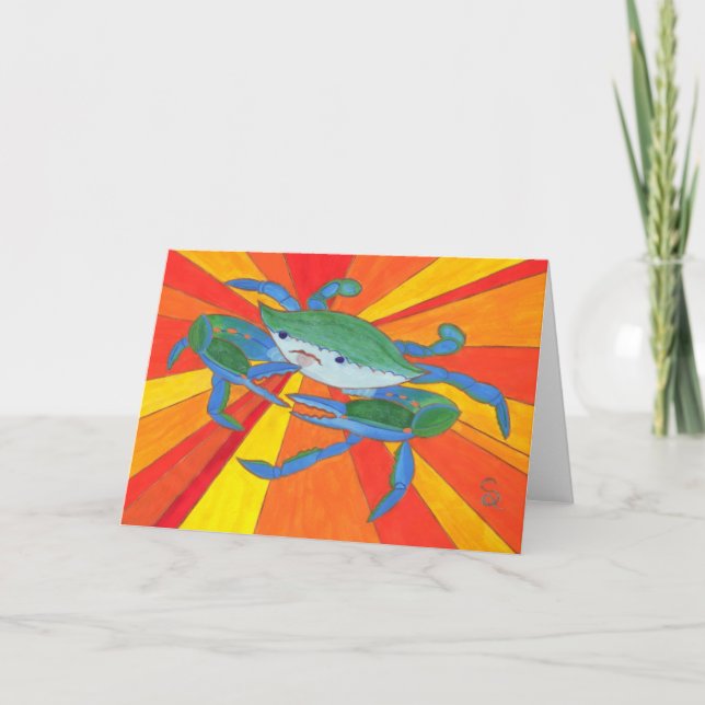 Cartão Caranguejo azul (Frente)