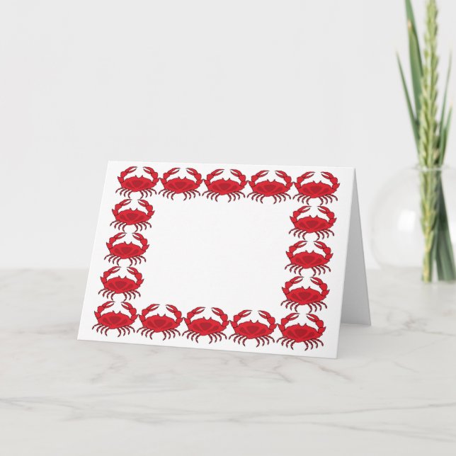 Cartão Caranguejos cozinhados (Frente)