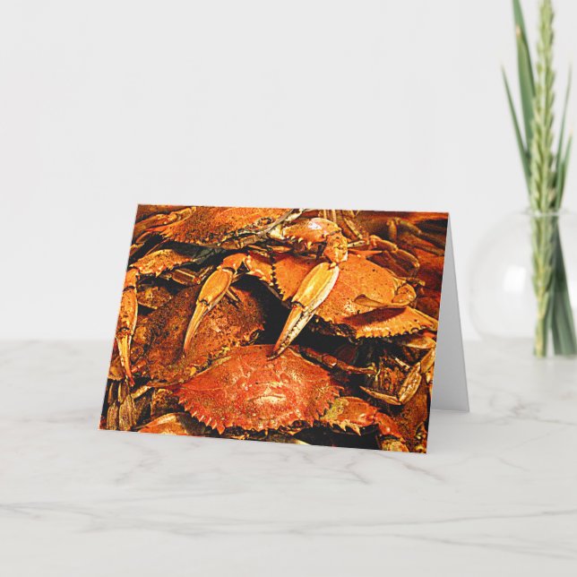 Cartão Caranguejos cozinhados do duro de Maryland (Frente)