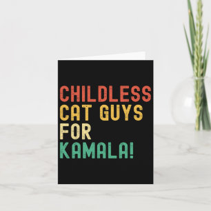 Cartão Caras De Gato Para Kamala Harris 2024 Vintage