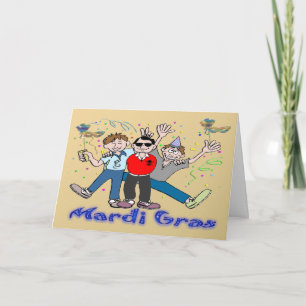 Cartão Caras do Partido Mardi Gras
