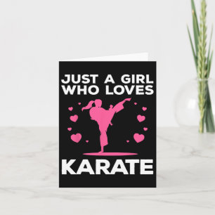 Cartão Caratê Engraçado Para Mulheres Meninas Karate Blac