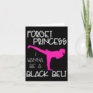 Cartão Carateiro Engraçado Camisa Negra Belt Artes Marcia