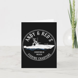 Cartão Carateres de Pesca de Vintage Andy Red