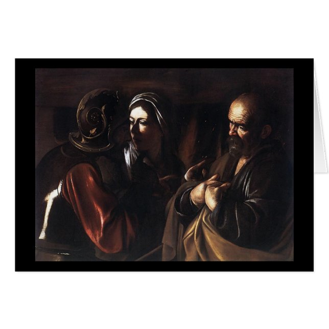 Cartão Caravaggio a recusa de St Peter (Frente Horizontal)