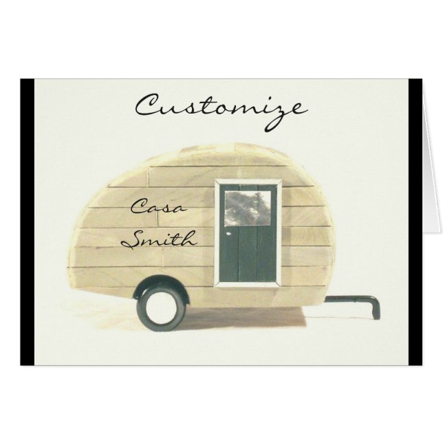 Cartão Caravana do cigano do reboque da lágrima do (Frente Horizontal)