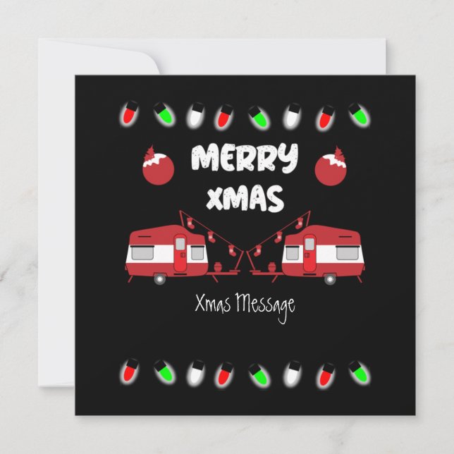 Cartão Caravana Natal Pormat Latte Mug (Frente)