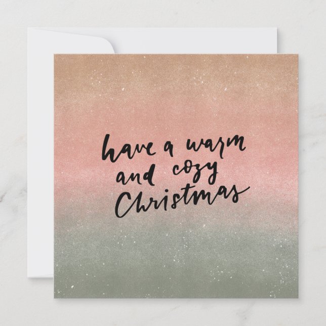 Cartão Card (13,3x13,3cm)- Have A Warm And Cozy Christmas (Frente)