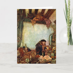 Cartão Card:  Alchemist and His Gold by Edmund Dulac