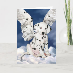 Cartão Card Dalmatian angel puppy painting