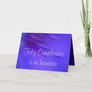 Cartão Card - Feliz Cumpleaños a mi hermana