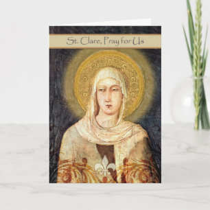 Cartão Card for the Feast Day of St. Clare, Franciscan