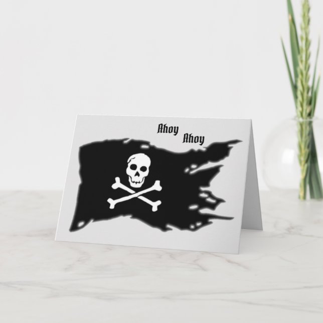 Cartão Card Pirates Flag (Frente)
