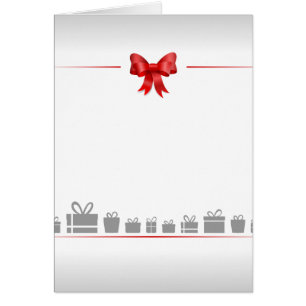 Cartão Card with bow and gifts