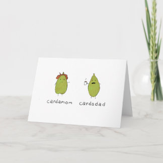 Cartão CardaMOM e CardaDAD - Placa da família 7x5