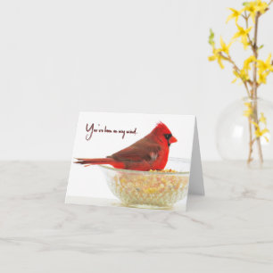Cartão Cardeal - Você esteve em minha mente - Vazio