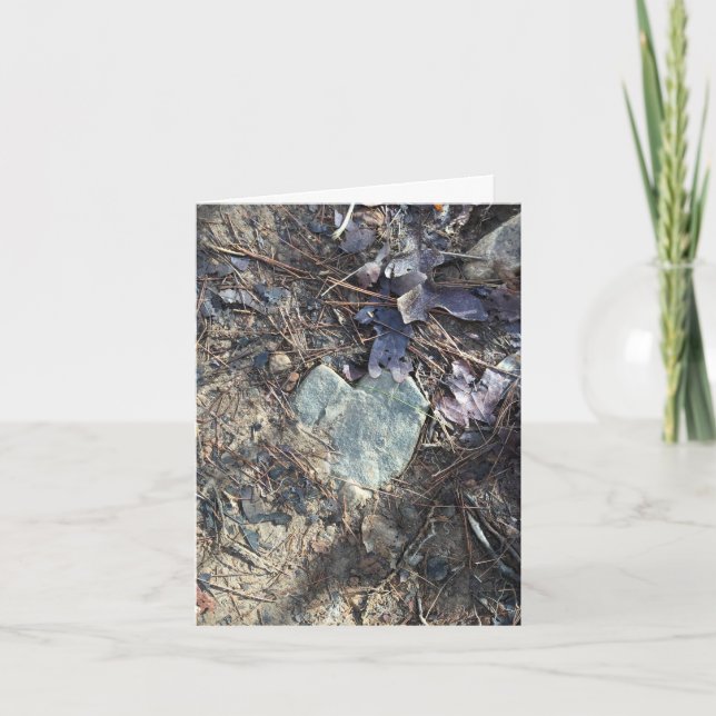 Cartão cardíaco de pedra (o amor está por toda parte) (Frente)