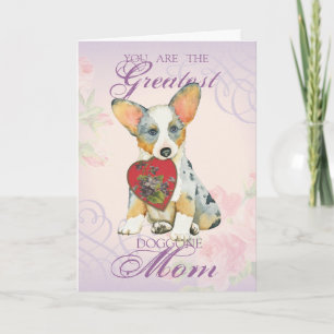 Cartão Cardigan Welsh Corgi Heart Mãe