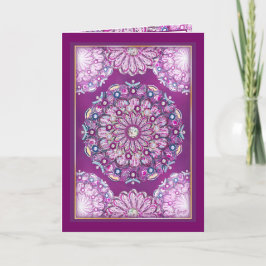 Cartão Cardinal Red Rosace