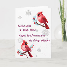 Cartão Cardinalais de estrada de inverno do Céu