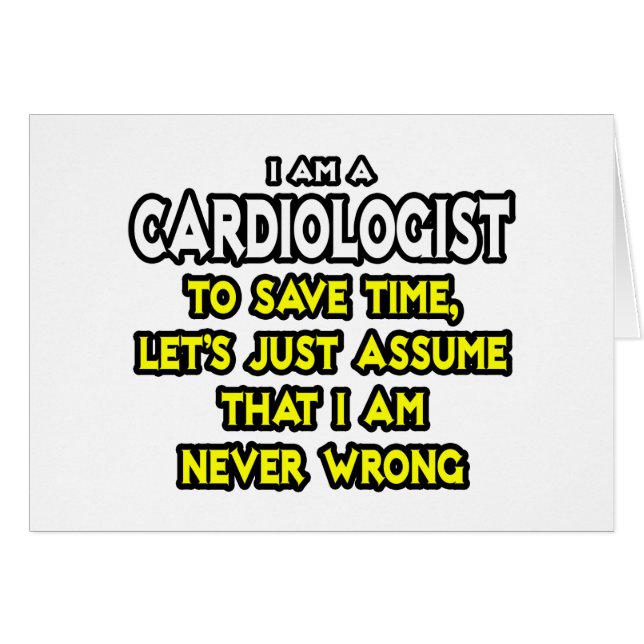 Cartão Cardiologista... Suponha Que Nunca Estou Errado (Frente Horizontal)