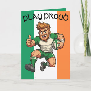 Cartão Carga de Rugby Irlandês