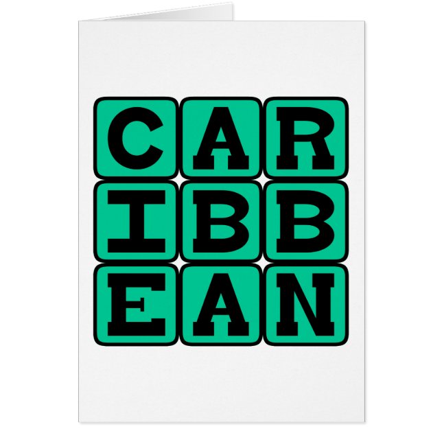 Cartão Caribe, Ilhas Tropicais (Frente)