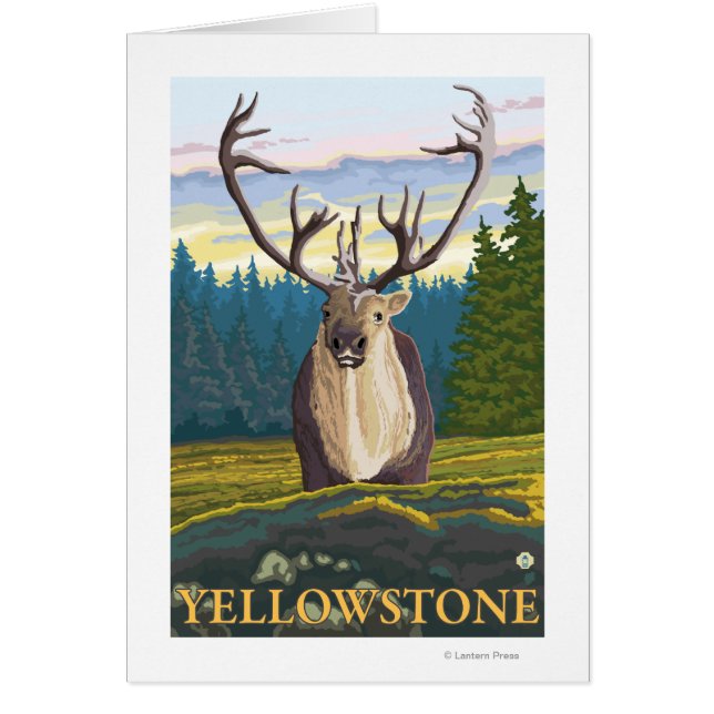 Cartão Caribe na Natureza - Yellowstone National (Frente)