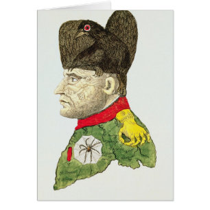 Cartão Caricatura de Napoleon Bonaparte