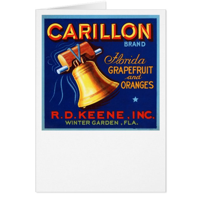 Cartão Carillon Marca Flórida Grapefruit (Frente)