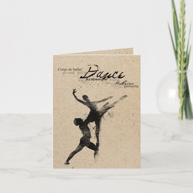 cartão carimbado dançado (Frente)