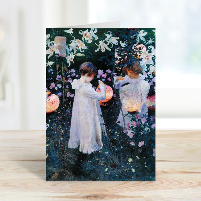 Cartão Carnação, Lily, Lily, Rosa | John Singer Sargent (Criador carregado)