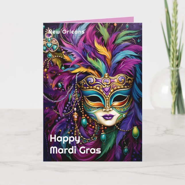 Cartão 💚 💜 💛 Carnaval Encantado (Frente)