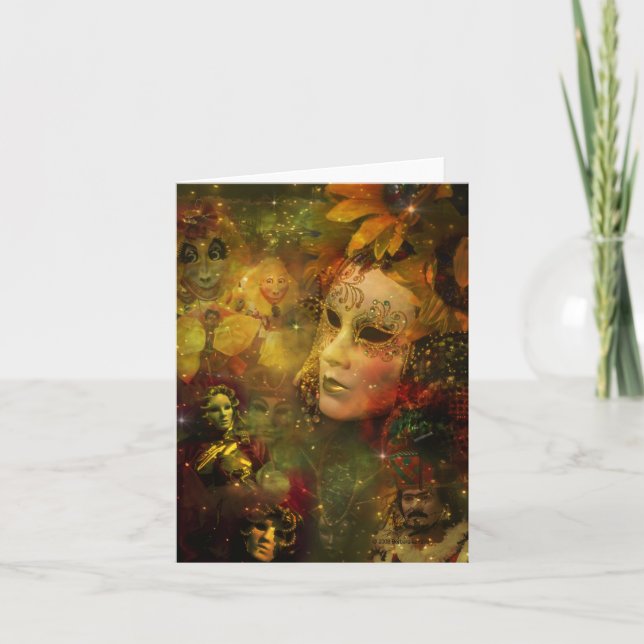 Cartão Carnaval - esplendor do carnaval de Nova Orleães (Frente)