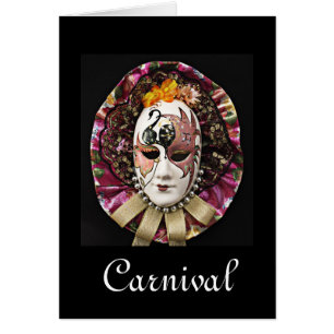 Cartão Carnaval, Máscara de Mardis Gras