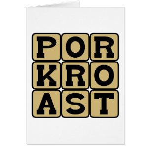 Cartão Carne De Porco, Porco